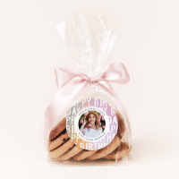 Modern pastel rainbow pink photo birthday party