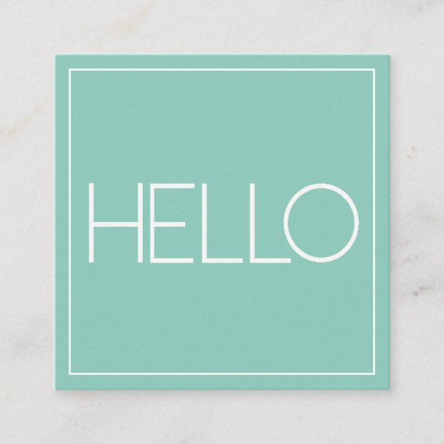 Modern Pastel  | Square Business Card (Front)