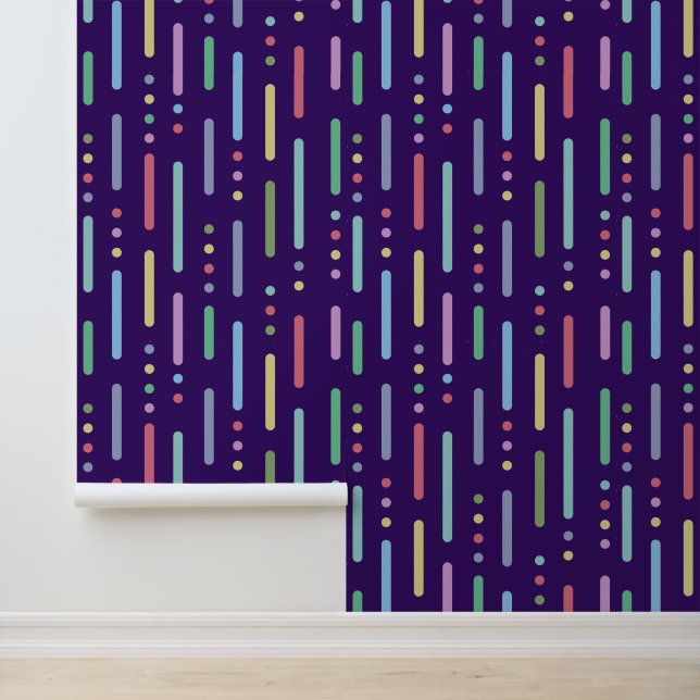 Modern pastel stripes and dots wallpaper  (Application)