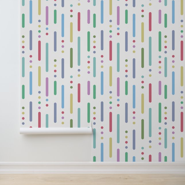 Modern pastel stripes and dots wallpaper  (Application)
