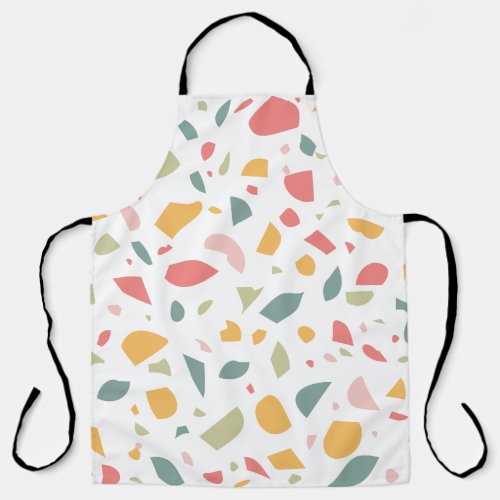 Modern pastel terrazzo pattern apron