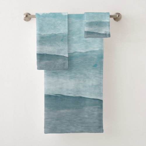 Modern pastel terrazzo pattern bath towel set