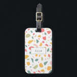 Modern pastel terrazzo pattern luggage tag<br><div class="desc">Pastel terrazzo modern design. Fully customizable: you can change the pattern colors if you like.</div>