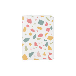 Modern pastel terrazzo pattern passport holder