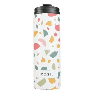 Modern pastel terrazzo pattern thermal tumbler