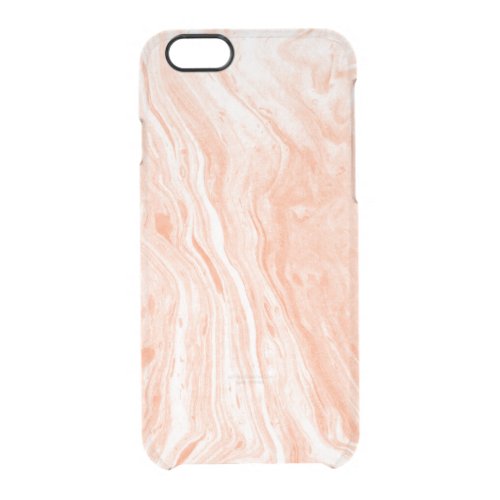 Modern Pastel Tones Marble Stone Pattern Clear iPhone 66S Case