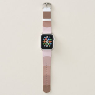 Modern Pastel Warm Brown Shades Apple Watch Band