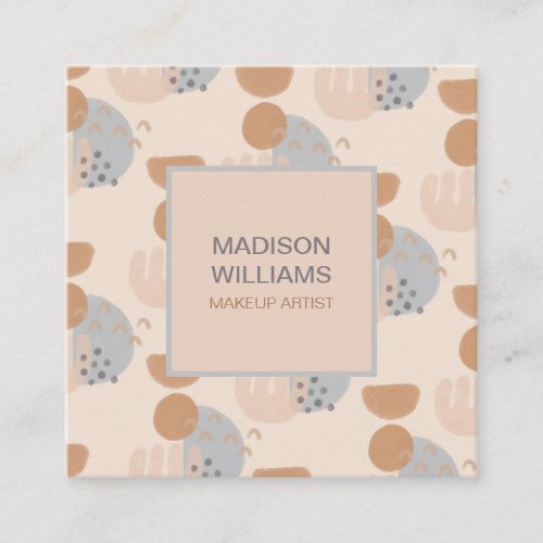  Modern Pastel Watercolor Abstract Shapes Beauty Square Business Card