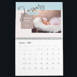 Modern Pastel Whimsical Script Memories Calendar<br><div class="desc">Modern layout and choice of colors in beautiful pastels selected according to seasons of the year topped with whimsical script for every month. Every page has its own special photo and script. You can change the script which ever way you like and write what you feel like and also opt...</div>
