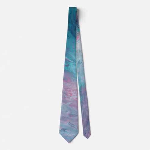 Modern Pastels Fluid Art Neck Tie