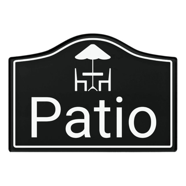 Modern Patio Vacation Rental Sign (Small Crest Front)