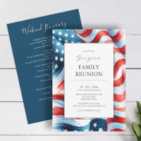 Modern Patriotic Family Reunion Itinerary