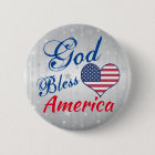 Modern Patriotic Heart God Bless America USA