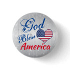 Modern Patriotic Heart God Bless America USA
