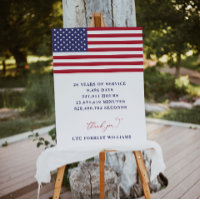 Modern Patriotic Military Retirement Welcome Sign