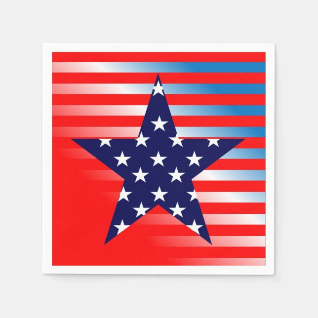 Modern Patriotic Symbols Napkins (Front)
