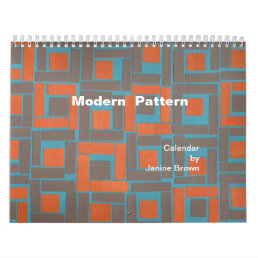 modern pattern calendar