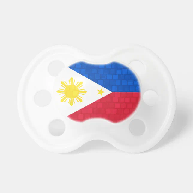 Modern Pattern Filipino Flag Pacifier | Zazzle