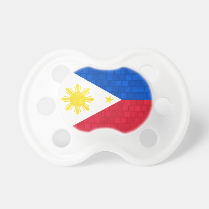 Modern Pattern Filipino Flag Pacifier | Zazzle