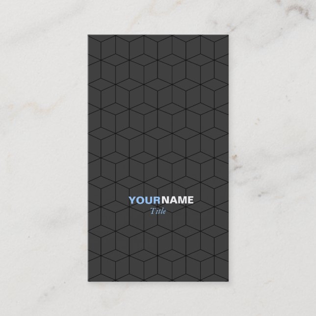 Modern Pattern Gray Business Card (Front)