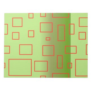 Modern Pattern Green Geometric Design Notepad