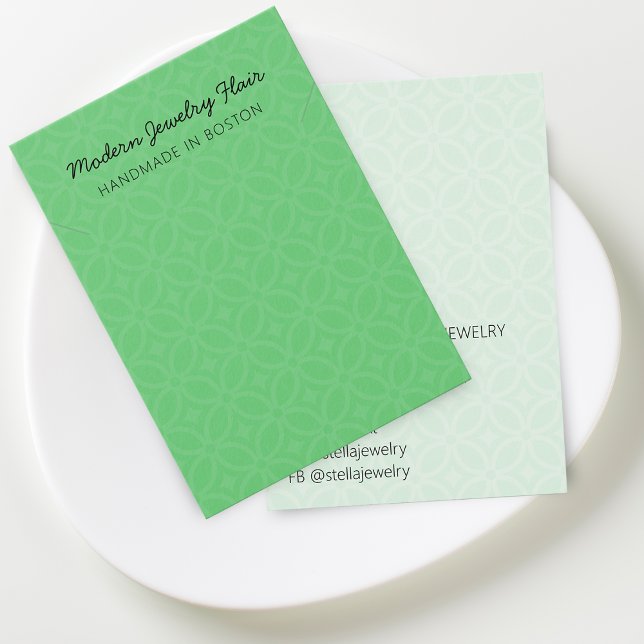 Modern Pattern Green Necklace Display Card (Modern Pattern Green Necklace Display Card)