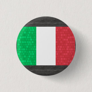 Modern Pattern Italian Flag Pinback Button