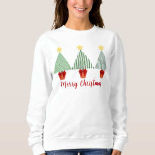 Modern Pattern Merry Christmas Tree Sweatshirt