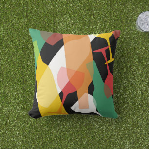 Modern Pattern Of Wine Bottles Throw Pillow
