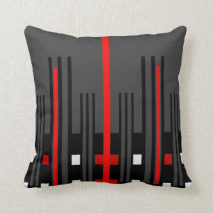 Modern Pattern Pillow-Home-Red/Gray/Black/White Throw Pillow