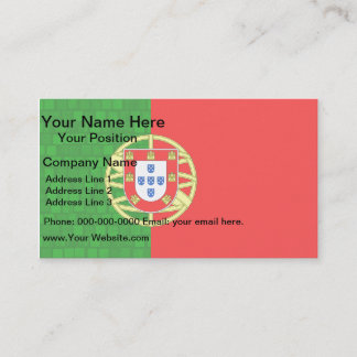 Modern Pattern Portuguese Flag Business Card