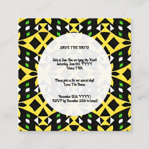 Modern pattern Save the Date Card