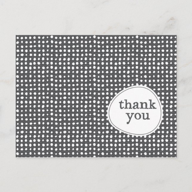 Modern Pattern Thank You Postcard (Front)