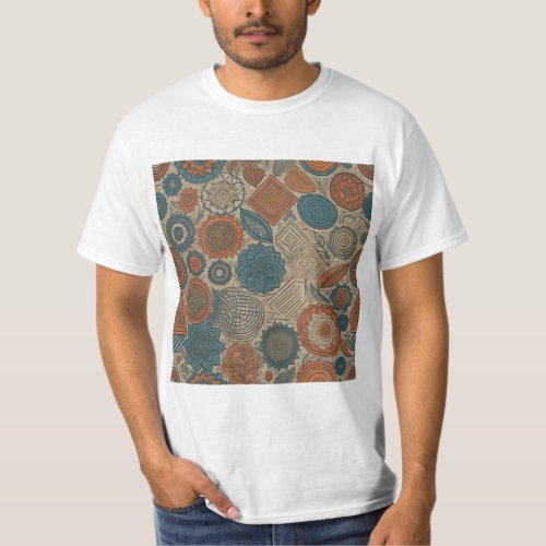 Modern pattern unisex design colourful T_Shirt