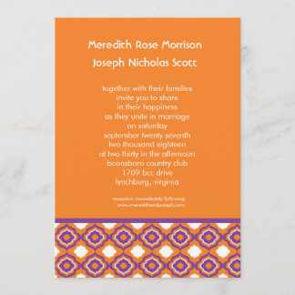 Modern Pattern Wedding Invitation