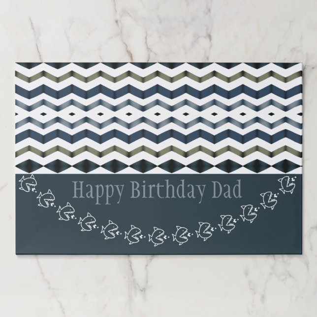 Modern Pattern With Shades of Blues Placemat (Front)