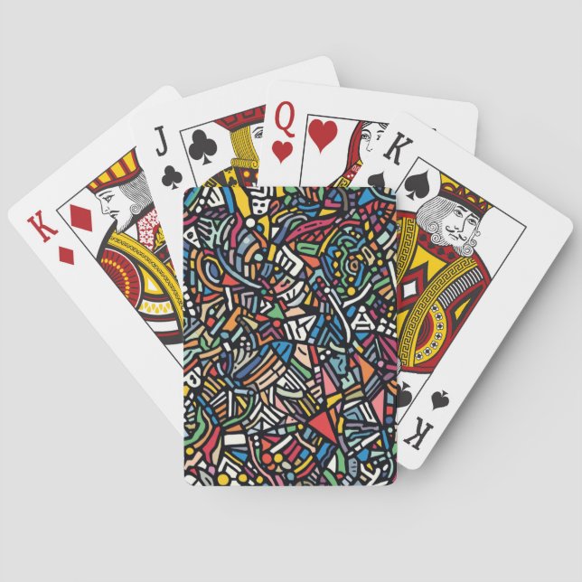 Modern Patterned abstract Poker Cards (Back)