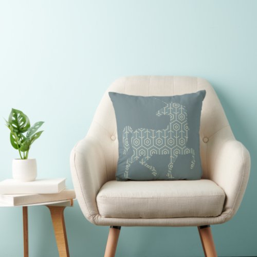 Modern Patterned Unicorn Shape Throw Pillow