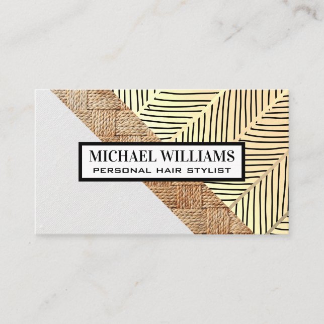 Modern Patterns and Material  Business Card (Front)