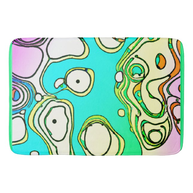 Modern Patterns Art Design Bath Mat (Front)