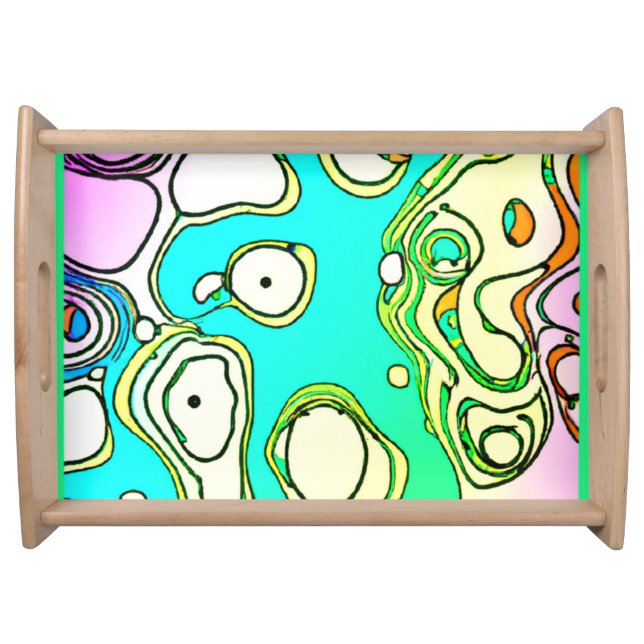 Modern Patterns Art Design Serving Tray (Front)