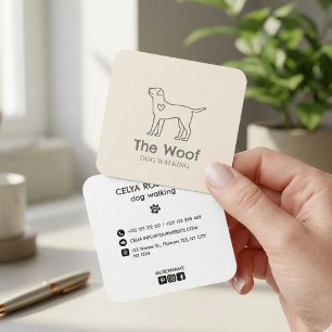 Modern Paw Print Dog Walker & Pet Sitter Business  Square Business Card