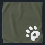 Modern Paw Print Pet Care Dog Walker  Bandana<br><div class="desc">Modern Paw Print Pet bandana - use the design tool to change the color and size or placement of all design elements and background color.</div>