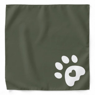 Modern Paw Print Pet Care Dog Walker  Bandana