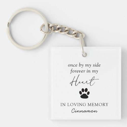 Modern Paw Print Sympathy Photo Pet Memorial