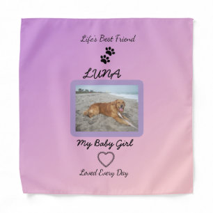 Modern Pawprint Memory Wrap Bandana