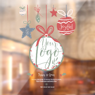 Modern Peace love photo ornament illustration logo Window Cling