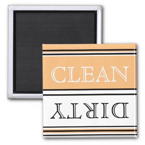 Modern  Peach Dishwasher Dirty Clean Magnet