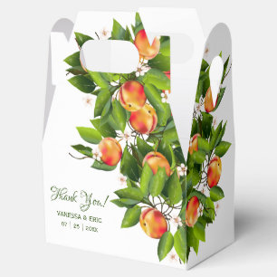 Modern Peach Fruit Wedding Favor Box
