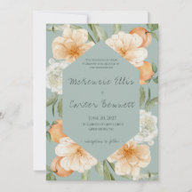 Modern Peach Garden Floral Wedding